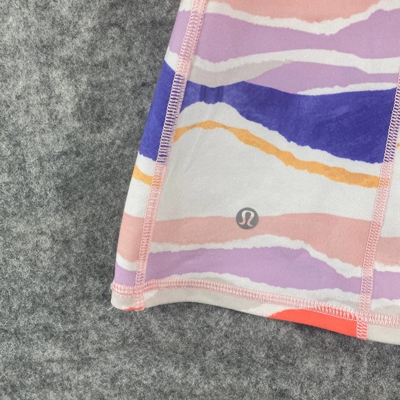 Lululemon Tank Top 4 Dancing Warrior Fitted Strappy Bleacher Stripe Athletic - Picture 8 of 14